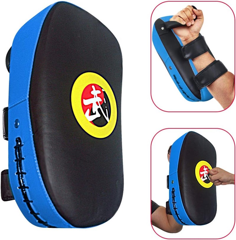 TLBTEK Taekwondo Kick Shield - Muay Thai MMA Karate Kickboxing Training Pads - Curved Leather Strike Shield - Image 1